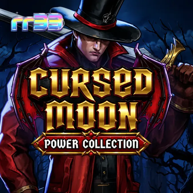 Tampilan visual slot Cursed Moon Power Collection dengan tema gotik